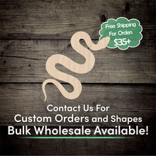 Load image into Gallery viewer, Snake Unfinished Wood Cutout Shapes - Laser Cut DIY Craft