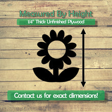 Load image into Gallery viewer, Flower Unfinished Wood Cutout Shapes - Laser Cut DIY Craft
