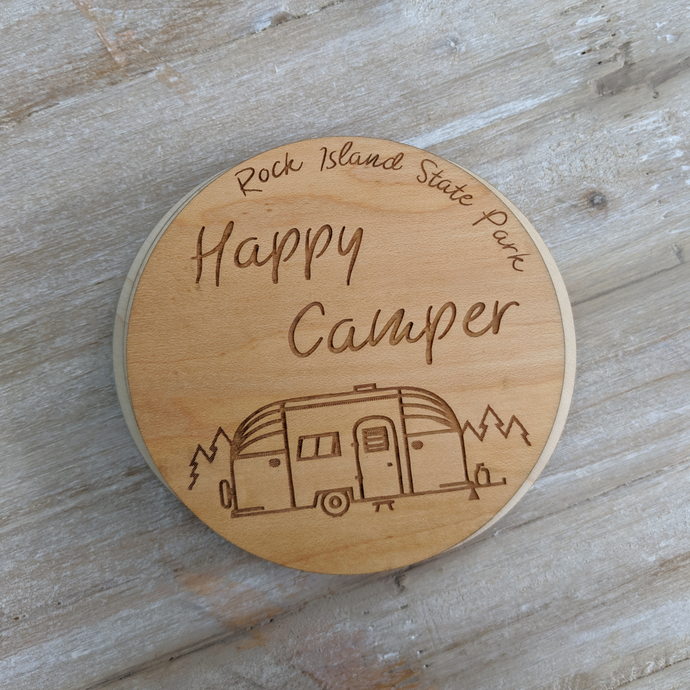 Custom State Park Happy Camper Coaster