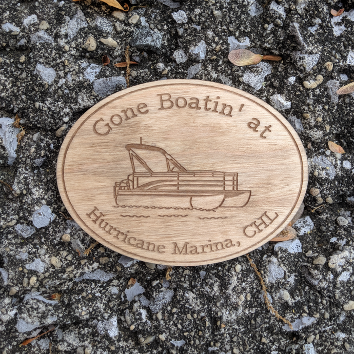 Custom Gone Boating Coaster