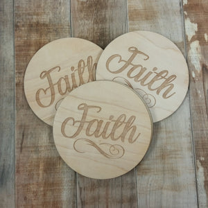 Faith- Laser Engraved Coaster 4 Set