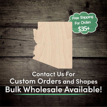 Load image into Gallery viewer, Arizona Unfinished Wood Cutout Shapes - Laser Cut DIY Craft