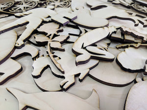 Bride Wedding Unfinished Wood Cutout Shapes - Laser Cut DIY Craft