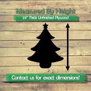 Christmas Tree Unfinished Wood Cutout Shapes - Laser Cut DIY Craft