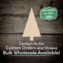 Load image into Gallery viewer, Christmas Tree Unfinished Wood Cutout Shapes - Laser Cut DIY Craft