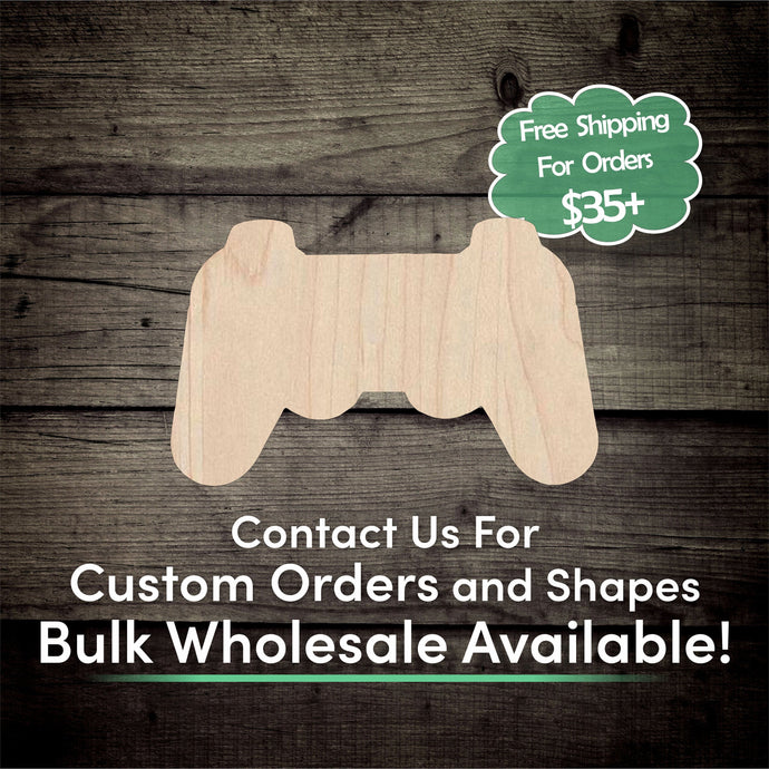 Controller Unfinished Wood Cutout Shapes - Laser Cut DIY Craft