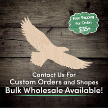 Load image into Gallery viewer, Flying Eagle Unfinished Wood Cutout Shapes - Laser Cut DIY Craft