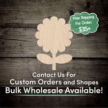 Load image into Gallery viewer, Flower Unfinished Wood Cutout Shapes - Laser Cut DIY Craft