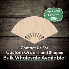 Load image into Gallery viewer, Fan Unfinished Wood Cutout Shapes - Laser Cut DIY Craft