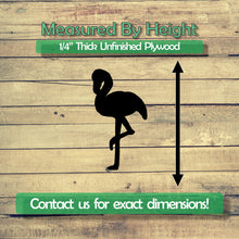 Load image into Gallery viewer, Flamingo Unfinished Wood Cutout Shapes - Laser Cut DIY Craft