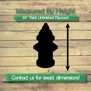 Fire Hydrant Unfinished Wood Cutout Shapes - Laser Cut DIY Craft