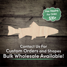 Load image into Gallery viewer, Fish Unfinished Wood Cutout Shapes - Laser Cut DIY Craft