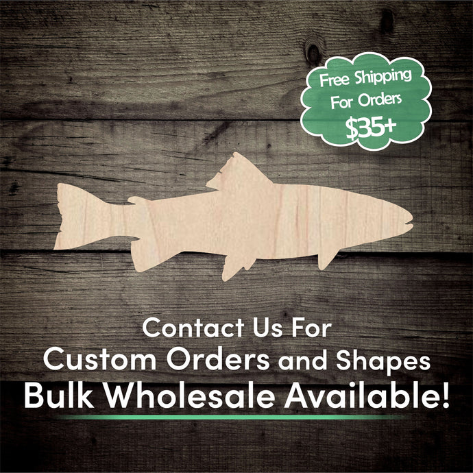 Fish Unfinished Wood Cutout Shapes - Laser Cut DIY Craft