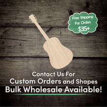 Load image into Gallery viewer, Guitar Unfinished Wood Cutout Shapes - Laser Cut DIY Craft