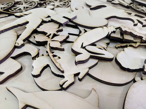 Heart Unfinished Wood Cutout Shapes - Laser Cut DIY Craft