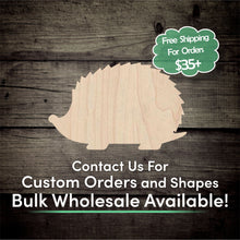 Load image into Gallery viewer, Hedgehog Unfinished Wood Cutout Shapes - Laser Cut DIY Craft
