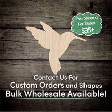 Load image into Gallery viewer, Hummingbird Unfinished Wood Cutout Shapes - Laser Cut DIY Craft