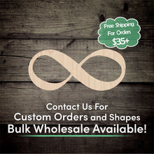Load image into Gallery viewer, Infinity Symbol Unfinished Wood Cutout Shapes - Laser Cut DIY Craft