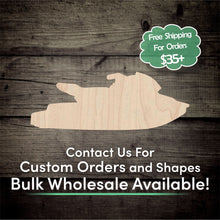 Load image into Gallery viewer, Jet Ski Unfinished Wood Cutout Shapes - Laser Cut DIY Craft