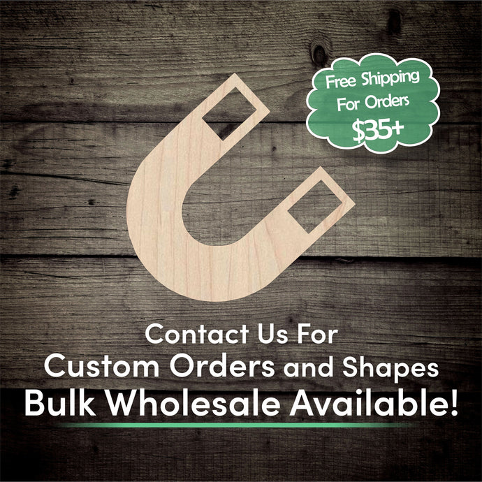 Magnet Unfinished Wood Cutout Shapes - Laser Cut DIY Craft