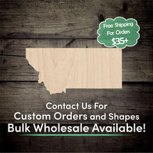 Load image into Gallery viewer, Montana Unfinished Wood Cutout Shapes - Laser Cut DIY Craft