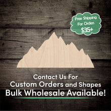 Load image into Gallery viewer, Mountain Range Unfinished Wood Cutout Shapes - Laser Cut DIY Craft