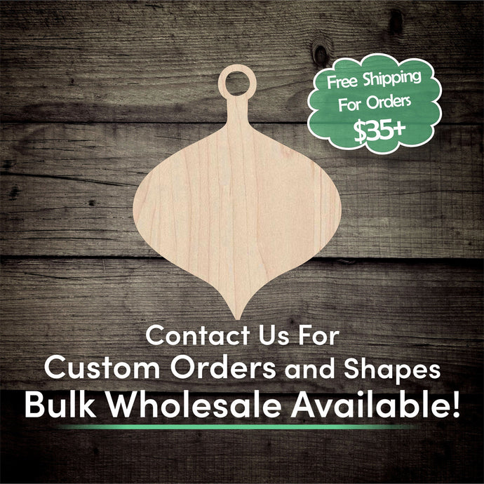 Ornament Unfinished Wood Cutout Shapes - Laser Cut DIY Craft