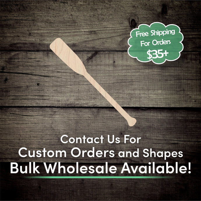 Paddle Unfinished Wood Cutout Shapes - Laser Cut DIY Craft