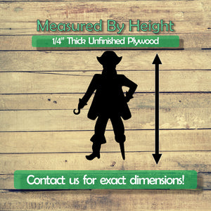 Pirate Unfinished Wood Cutout Shapes - Laser Cut DIY Craft