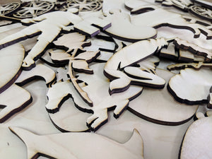 Saint Bernard Unfinished Wood Cutout Shapes - Laser Cut DIY Craft