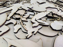 Load image into Gallery viewer, Fish Bones Unfinished Wood Cutout Shapes - Laser Cut DIY Craft