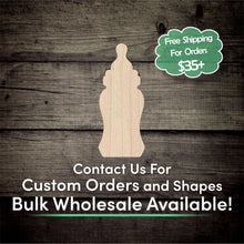 Load image into Gallery viewer, Baby Bottle Unfinished Wood Cutout Shapes - Laser Cut DIY Craft