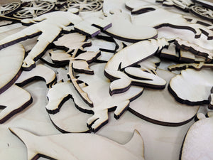Basset Hound Unfinished Wood Cutout Shapes - Laser Cut DIY Craft