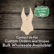 Load image into Gallery viewer, Bathing Suit Unfinished Wood Cutout Shapes - Laser Cut DIY Craft