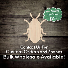 Load image into Gallery viewer, Beetle Unfinished Wood Cutout Shapes - Laser Cut DIY Craft