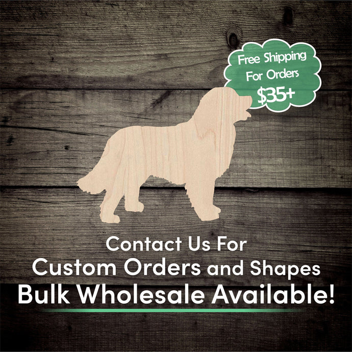 Bernese Mountain Dog Unfinished Wood Cutout Shapes - Laser Cut DIY Craft