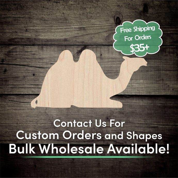 Camel Unfinished Wood Cutout Shapes - Laser Cut DIY Craft