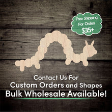 Load image into Gallery viewer, Caterpillar Unfinished Wood Cutout Shapes - Laser Cut DIY Craft