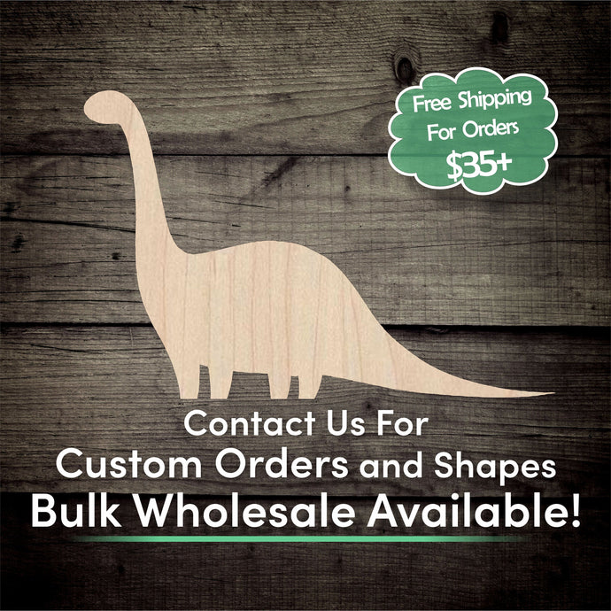 Dinosaur Unfinished Wood Cutout Shapes - Laser Cut DIY Craft