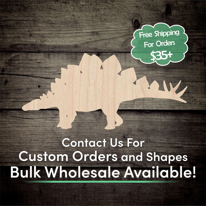 Dinosaur Unfinished Wood Cutout Shapes - Laser Cut DIY Craft