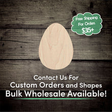 Load image into Gallery viewer, Easter Egg Unfinished Wood Cutout Shapes - Laser Cut DIY Craft