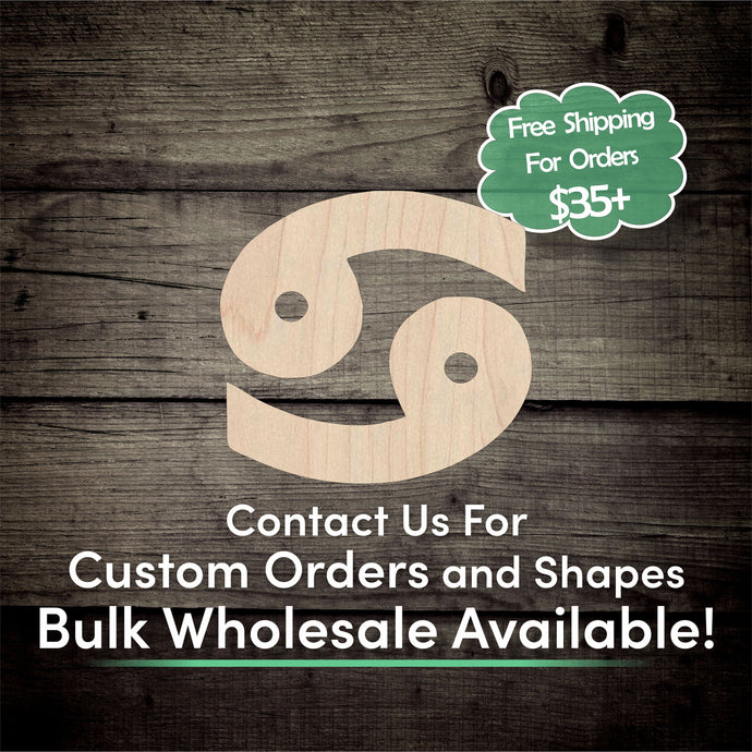 Cancer Unfinished Wood Cutout Shapes - Laser Cut DIY Craft