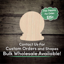 Load image into Gallery viewer, Snow Globe Unfinished Wood Cutout Shapes - Laser Cut DIY Craft