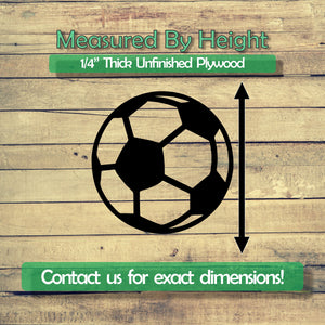 Soccer Ball Unfinished Wood Cutout Shapes - Laser Cut DIY Craft