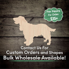 Load image into Gallery viewer, Spaniel Unfinished Wood Cutout Shapes - Laser Cut DIY Craft