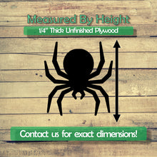 Load image into Gallery viewer, Spider Unfinished Wood Cutout Shapes - Laser Cut DIY Craft