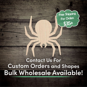 Spider Unfinished Wood Cutout Shapes - Laser Cut DIY Craft