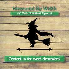 Load image into Gallery viewer, Witch Halloween Unfinished Wood Cutout Shapes - Laser Cut DIY Craft