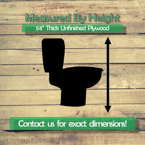 Toilet Unfinished Wood Cutout Shapes - Laser Cut DIY Craft