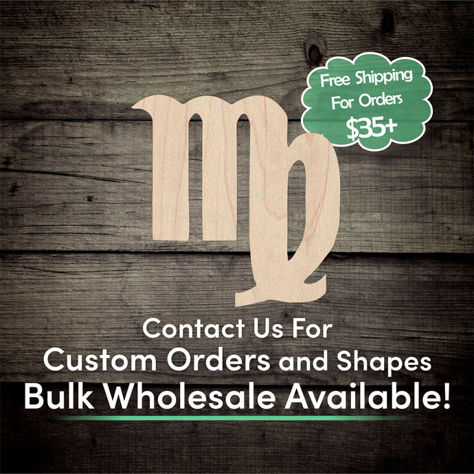 Virgo Unfinished Wood Cutout Shapes - Laser Cut DIY Craft